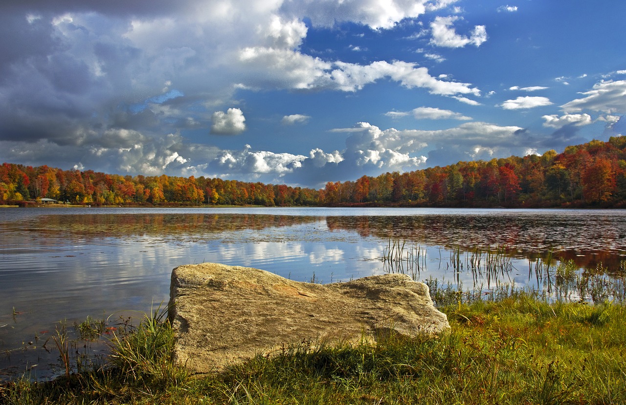 fall water lake free photo