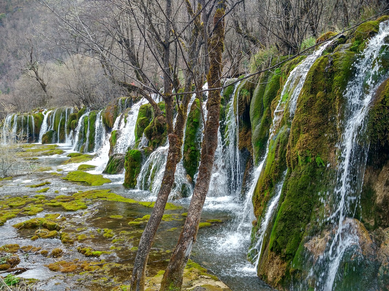 falls jiuzhaigou the scenery free photo