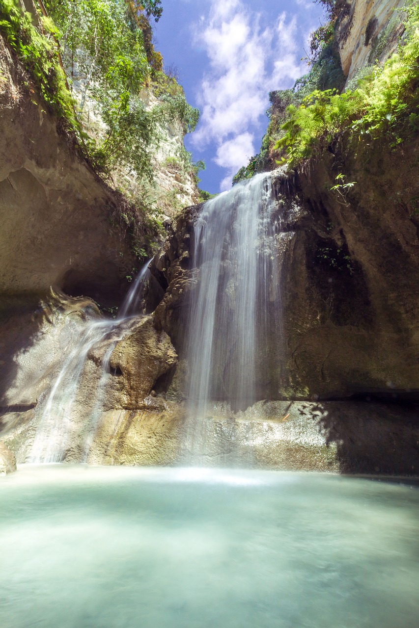 falls river landscape free photo