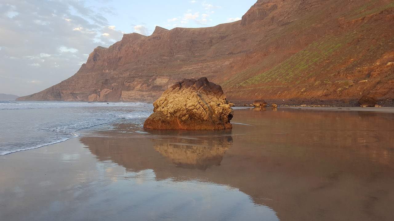 famara lanzarote canary islands free photo