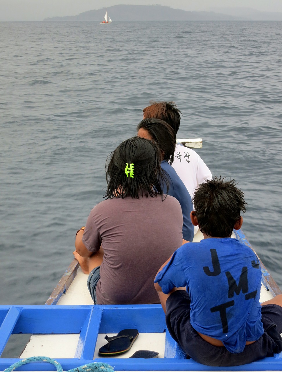 family boat people free photo