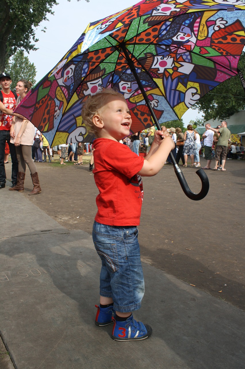 family umbrella summer free photo