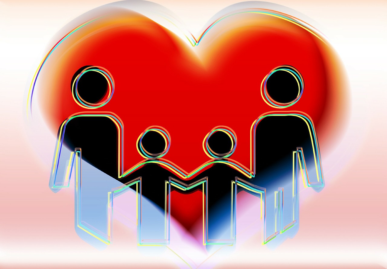 family heart father free photo