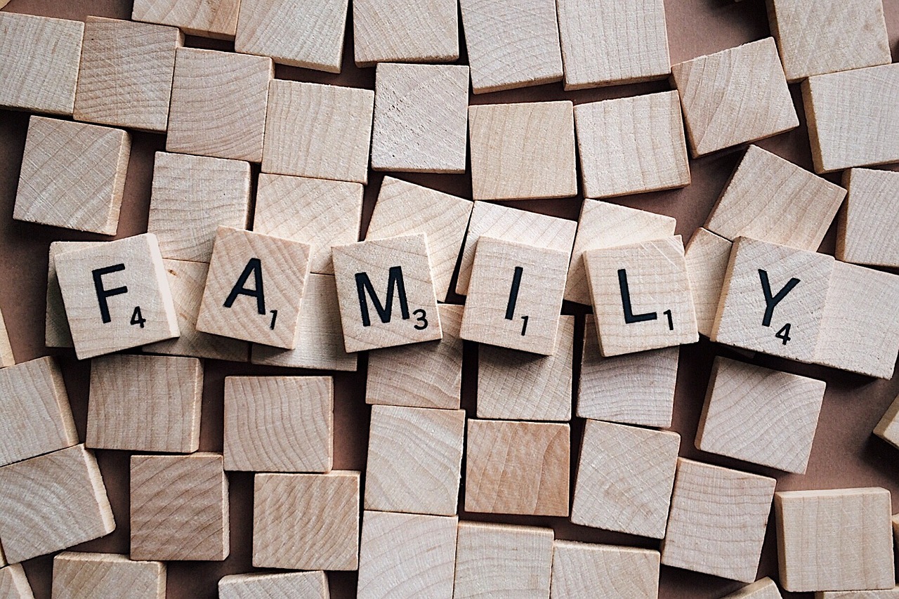 family letters scrabble free photo