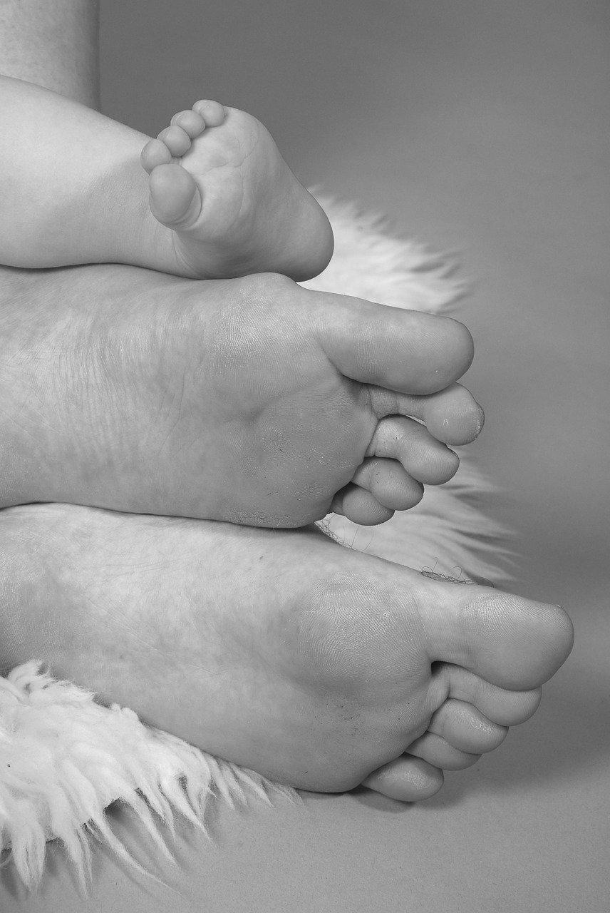 family feet close free photo