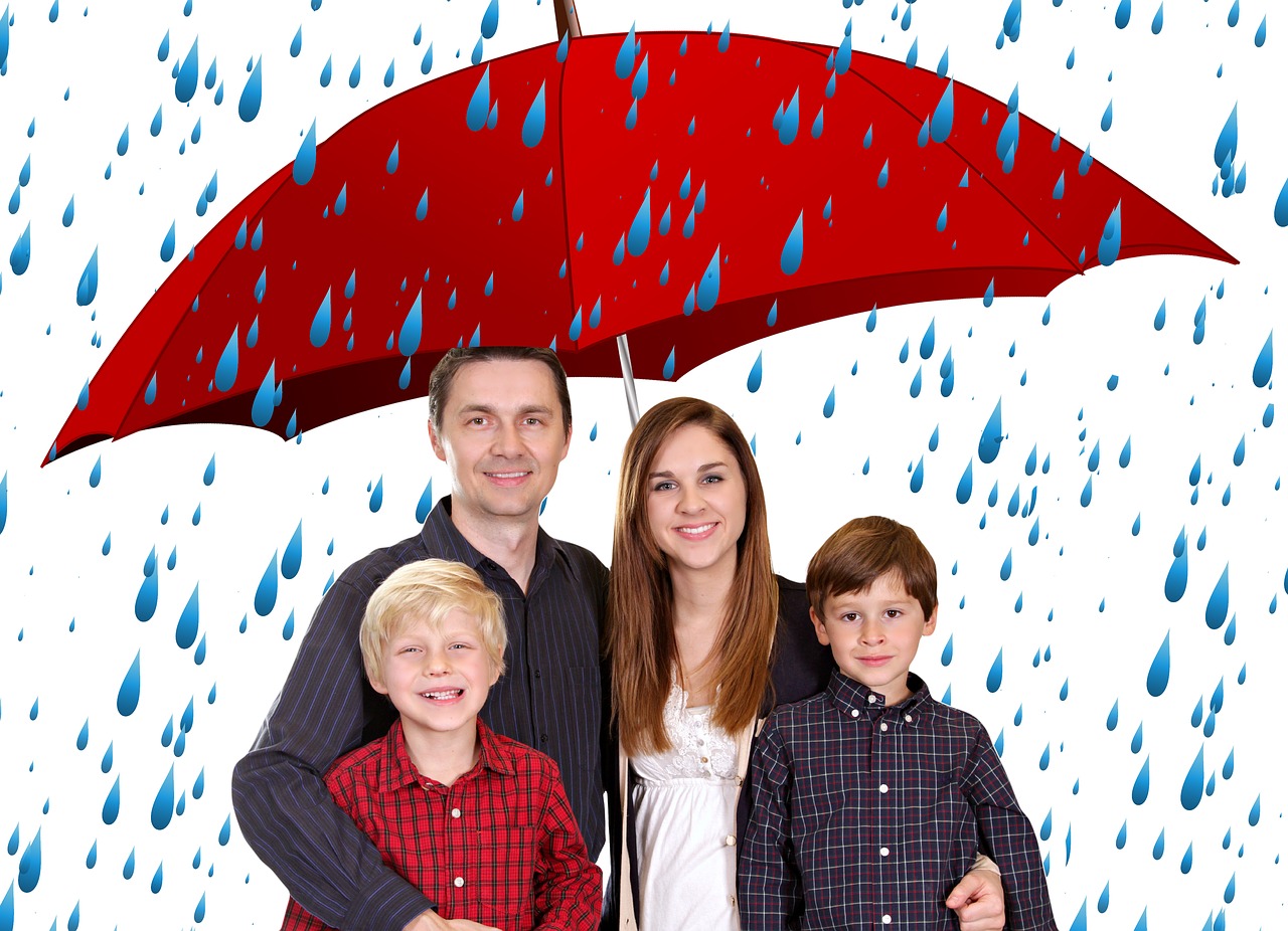 family umbrella human free photo