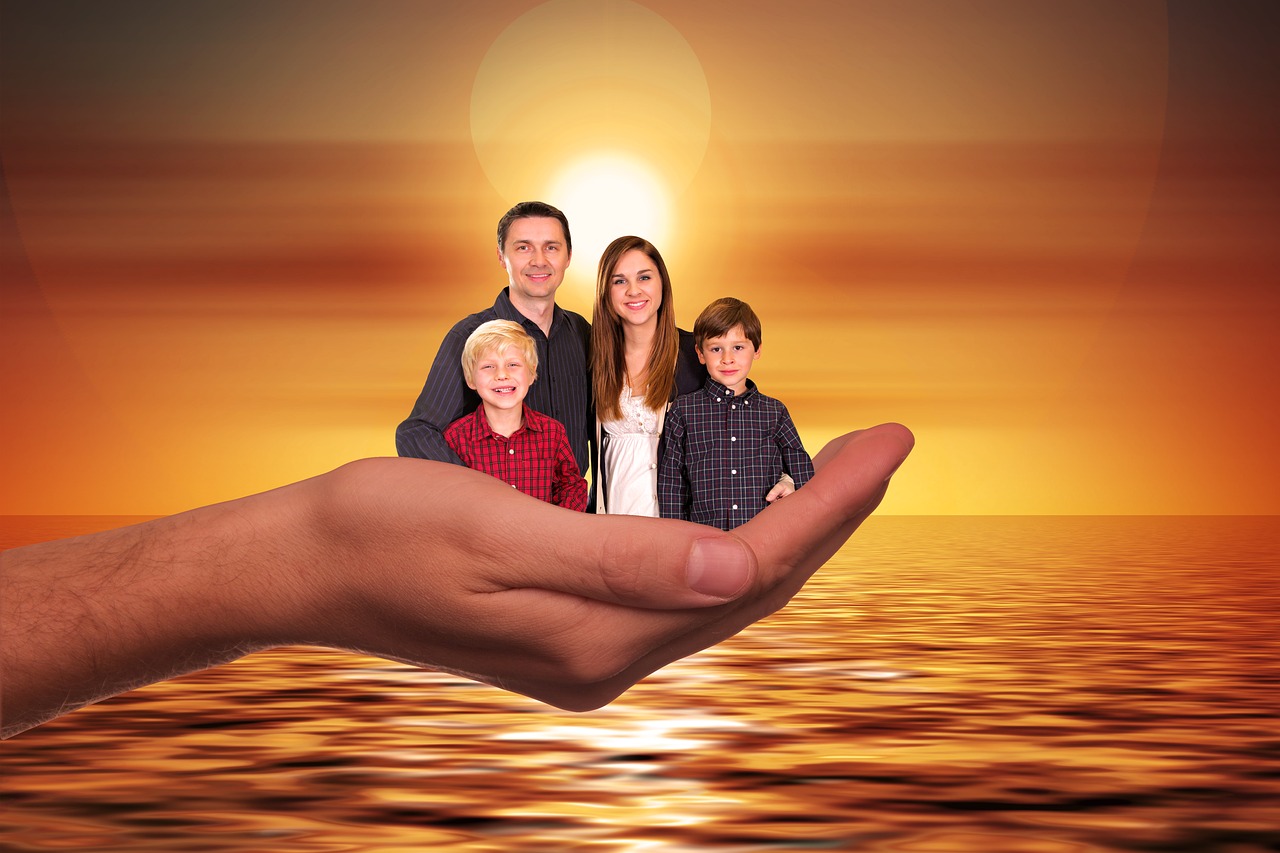 family  sun  sunset free photo