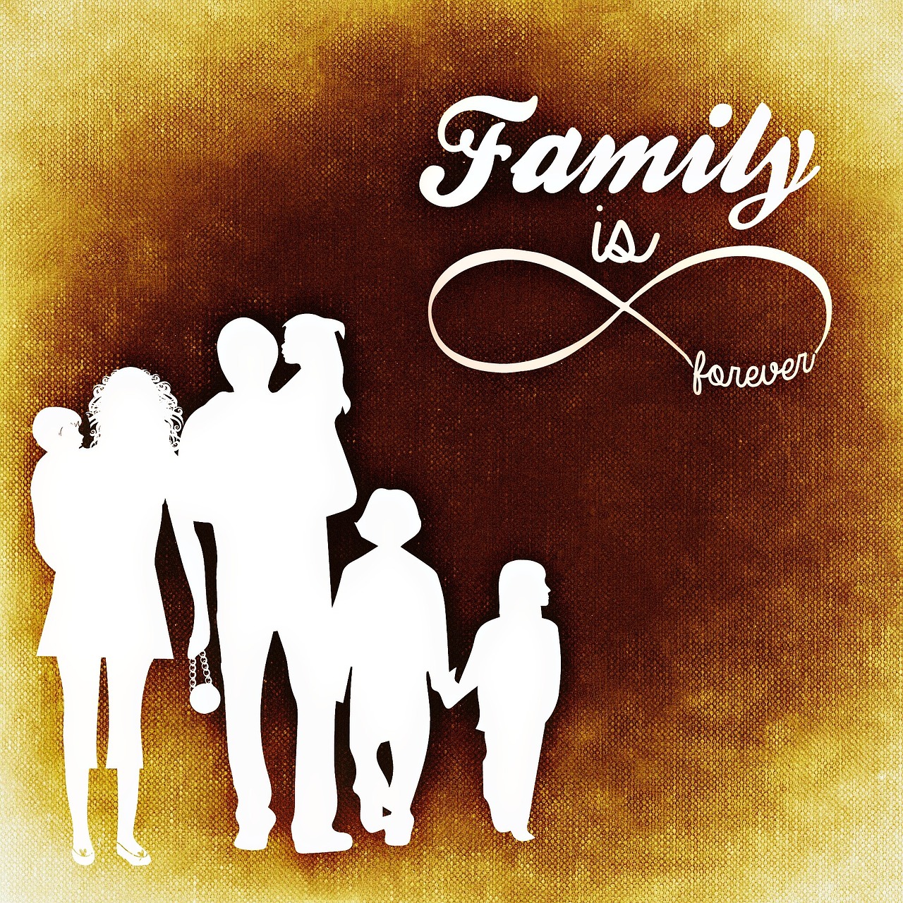 family children silhouette free photo