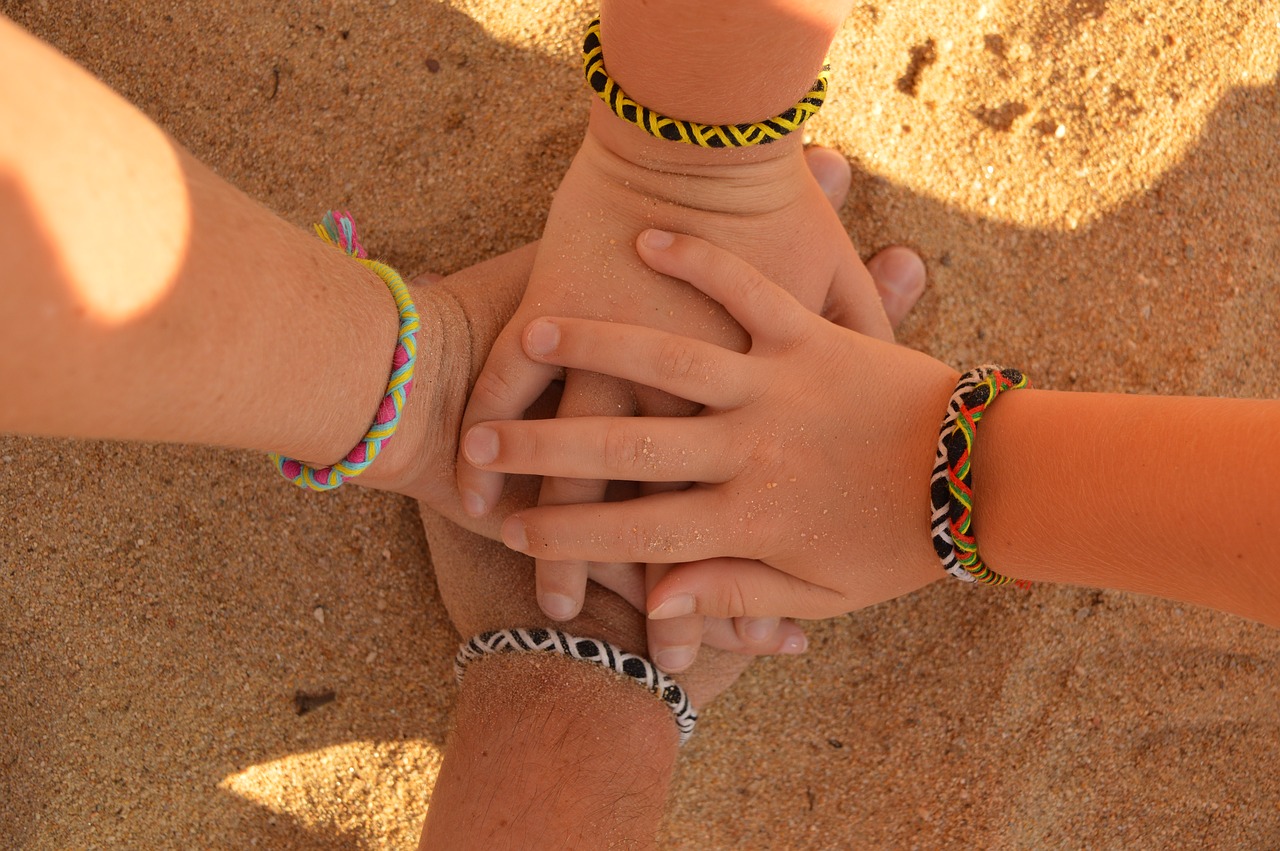 family holiday friendship beach free photo