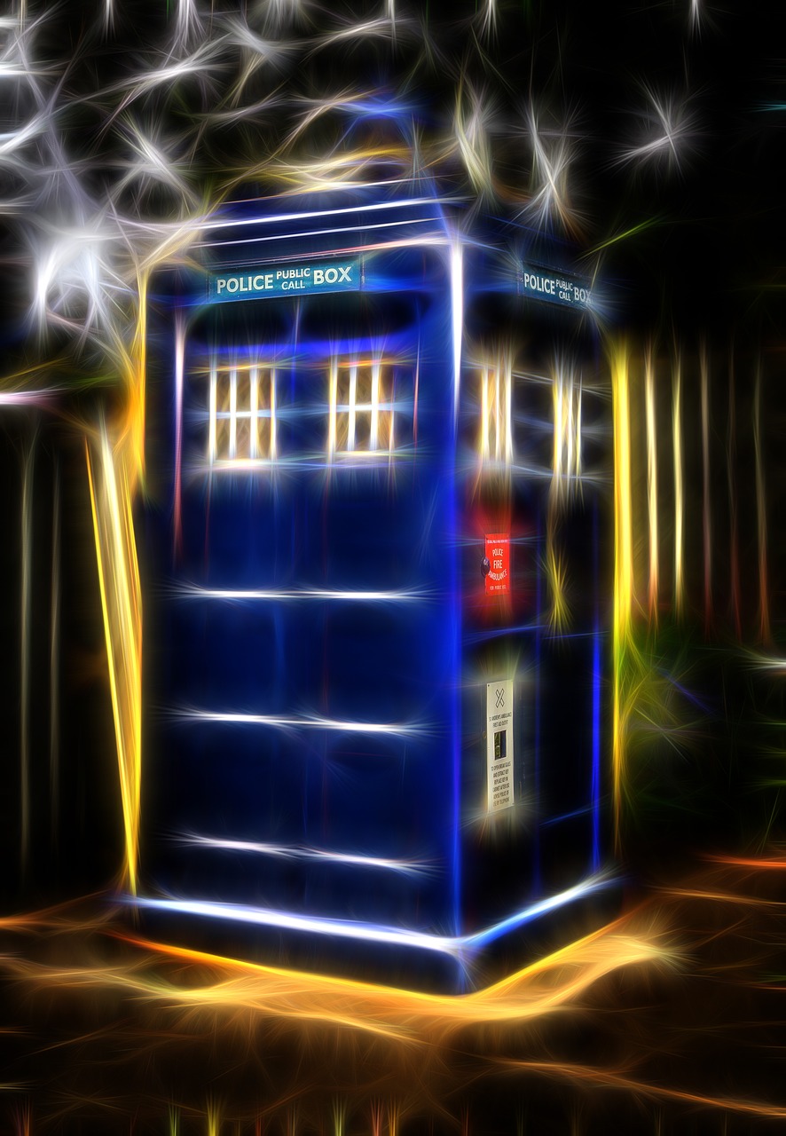 famous blue police box fx filter free photo