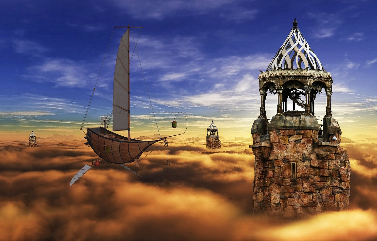 fantasy castle sky free photo