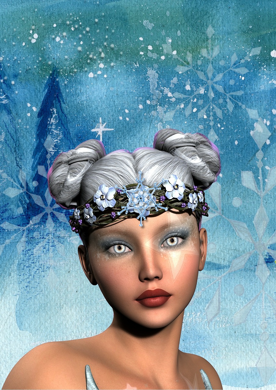 fantasy girl snow free photo