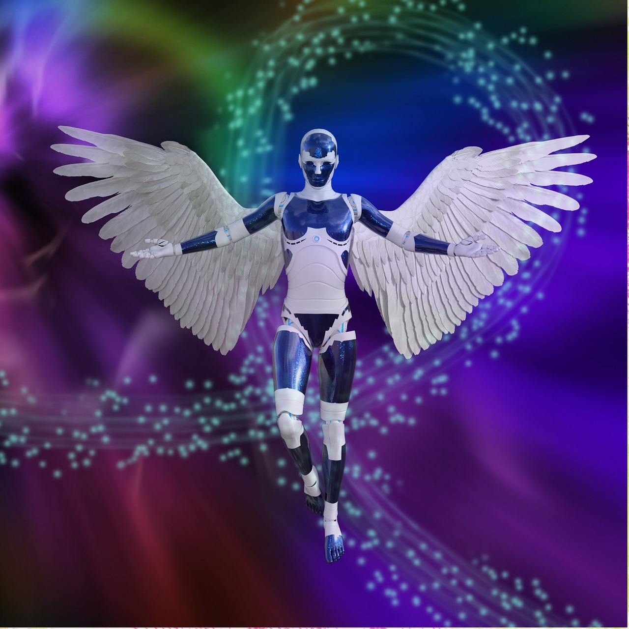 fantasy robot wings free photo