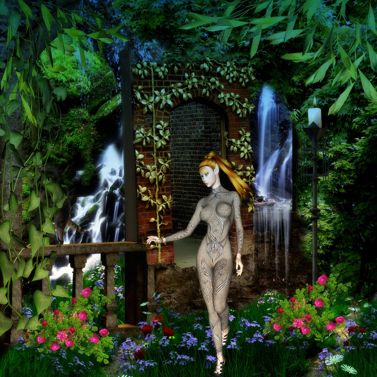 fantasy elfin fae secret door free photo