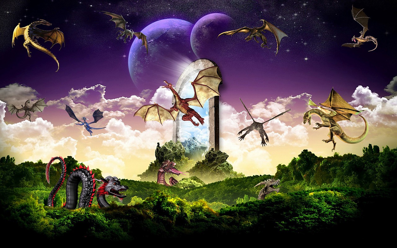 fantasy dragons mythical creatures free photo