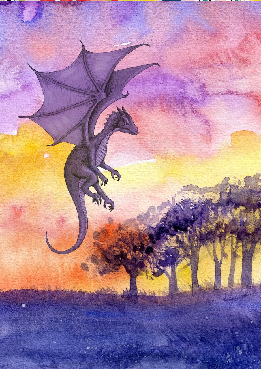 fantasy scene dragon free photo