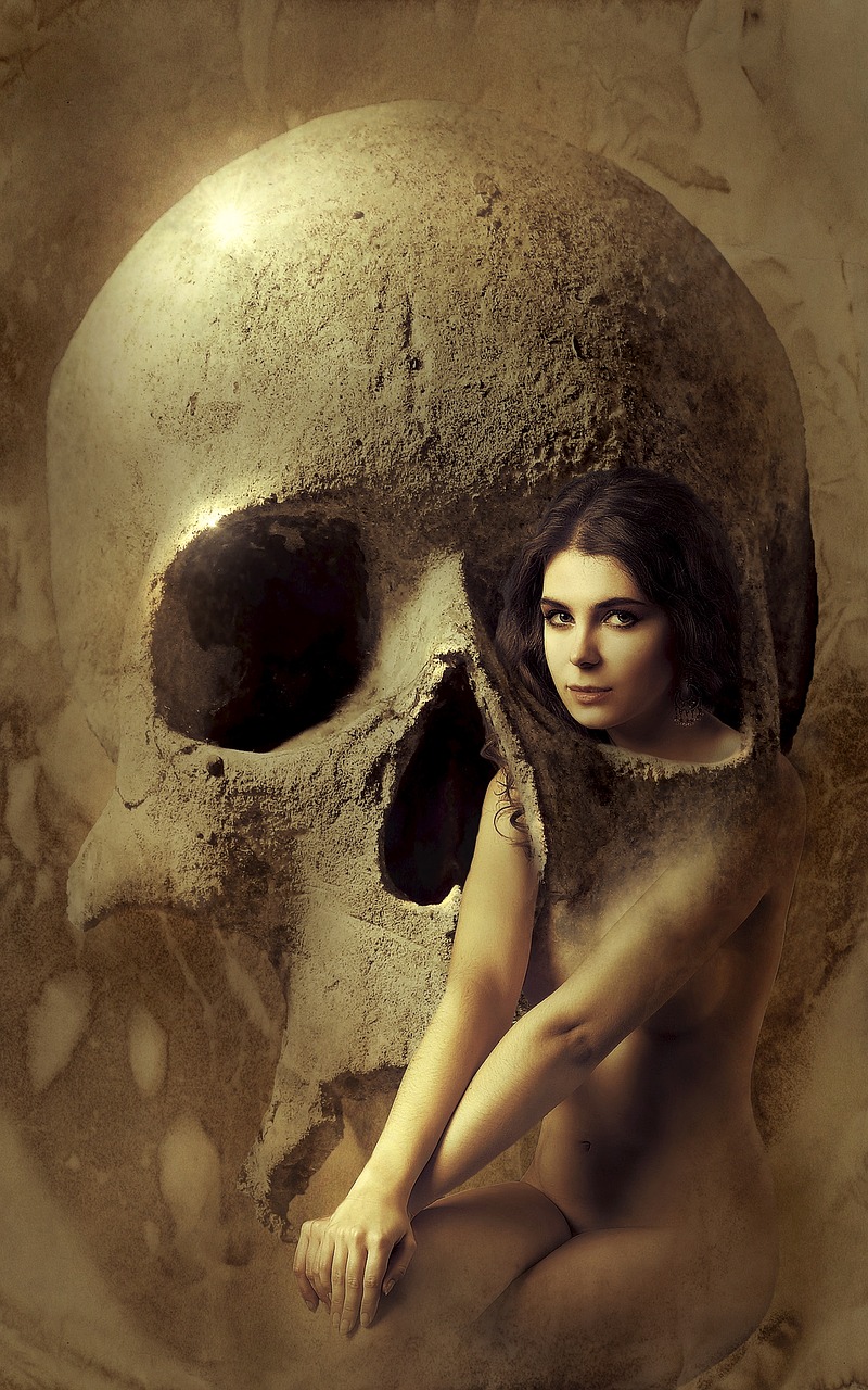 fantasy skull woman free photo