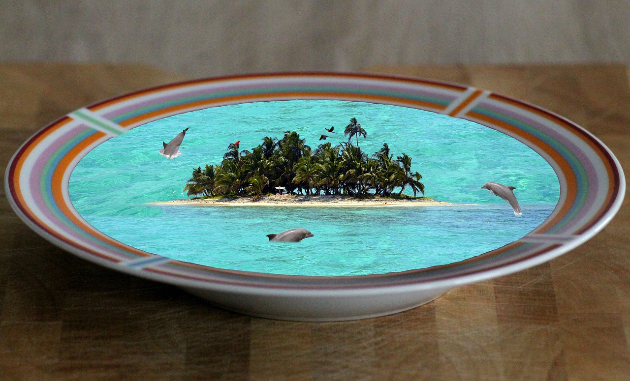 fantasy plate island free photo