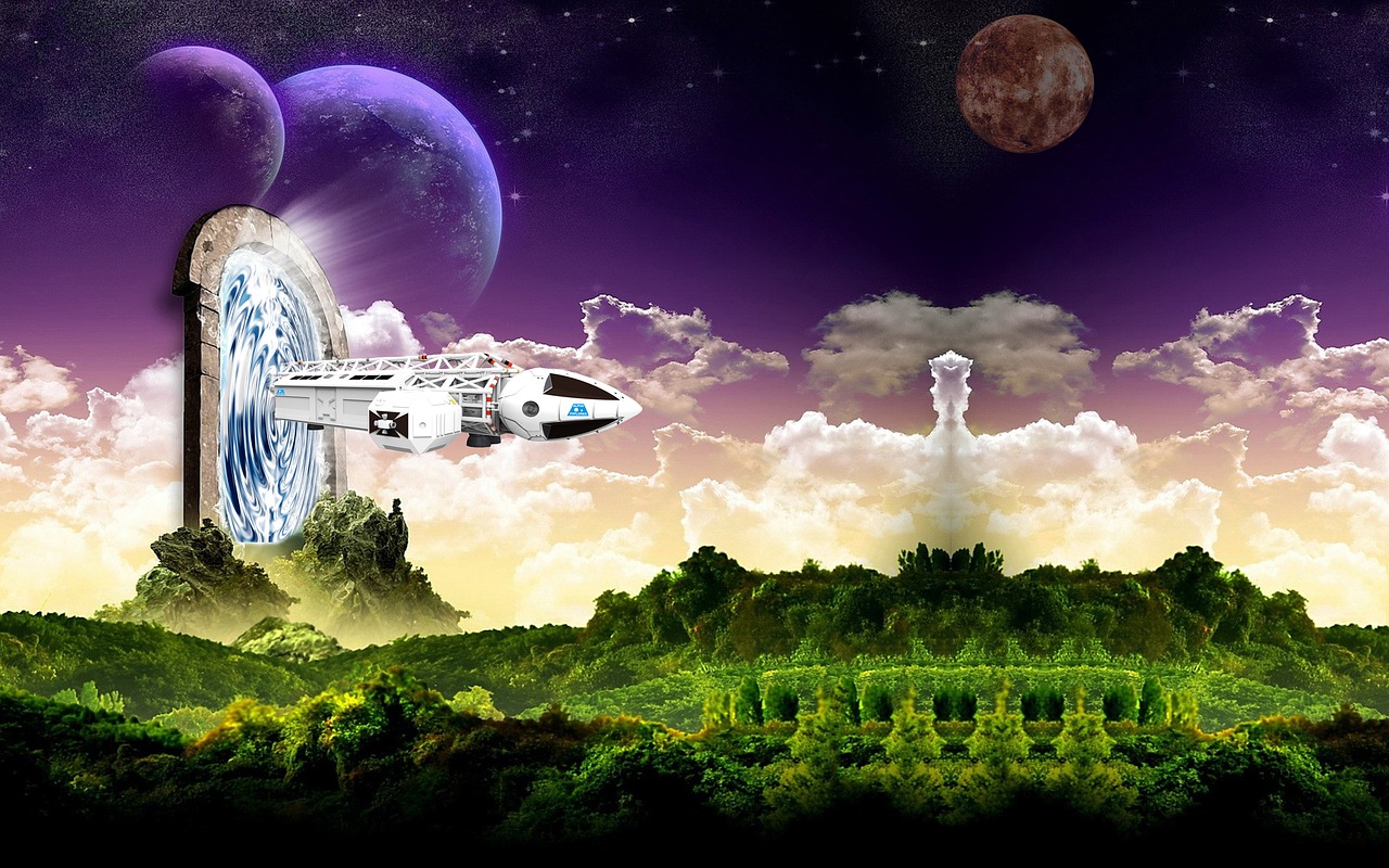 fantasy stargate spaceship free photo
