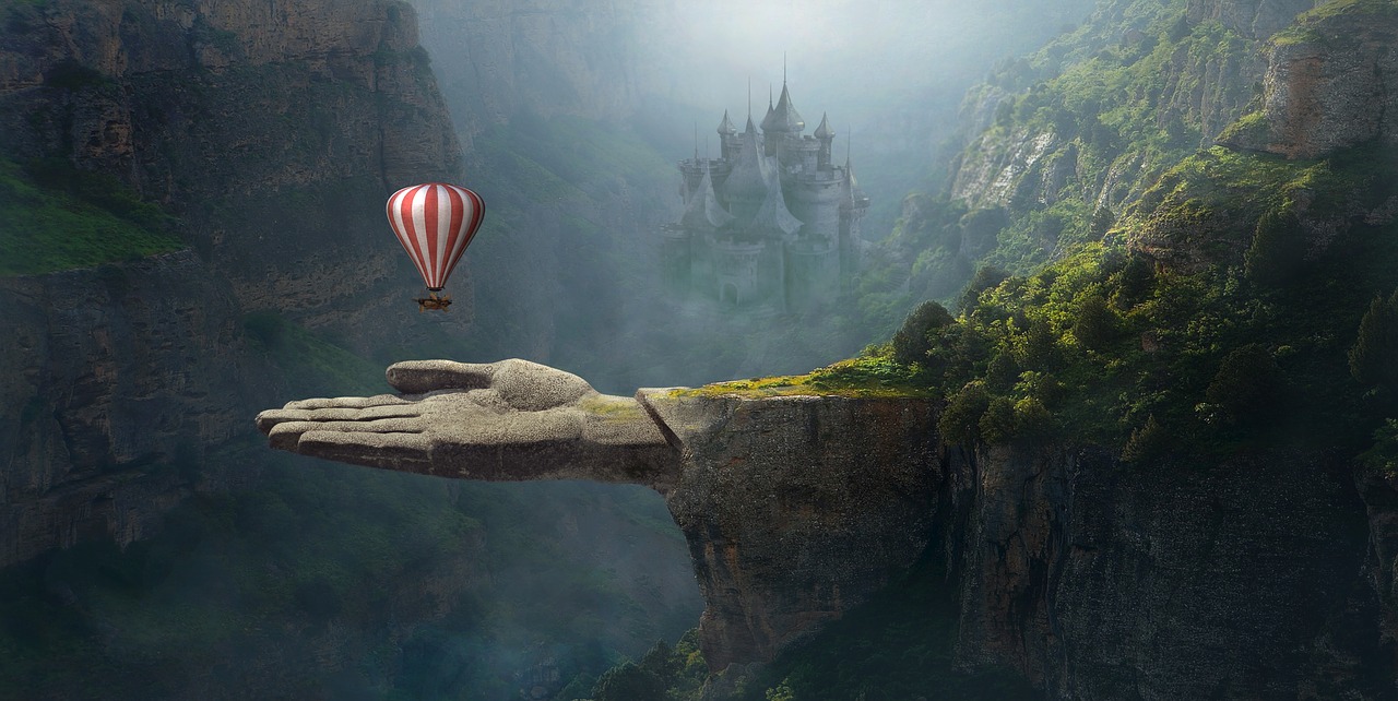 fantasy landscape balloon free photo