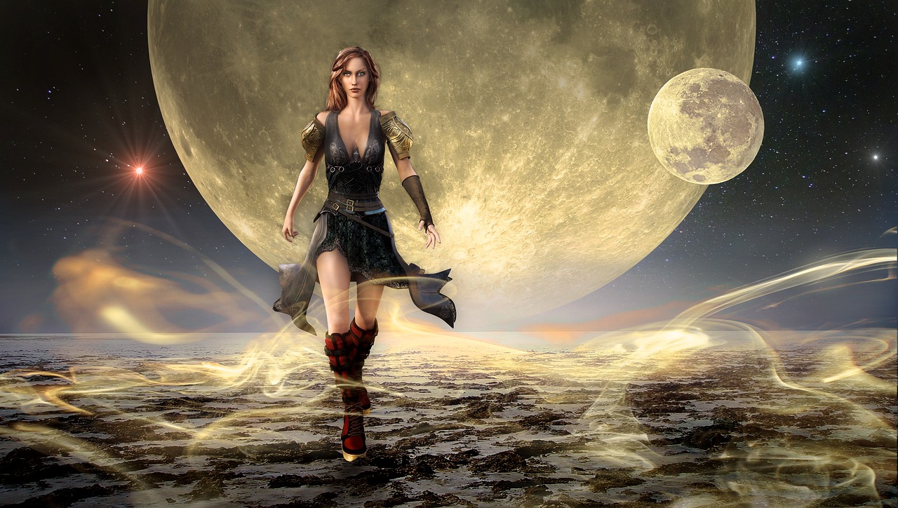 fantasy moon mystical free photo