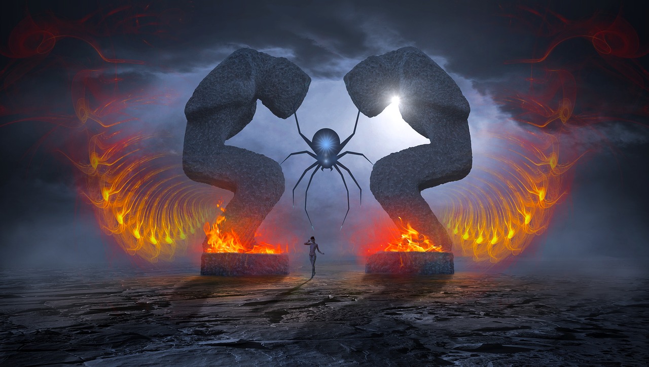 fantasy sculpture fire free photo