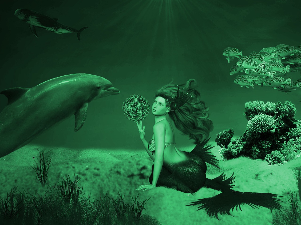 fantasy mermaid photo montage free photo