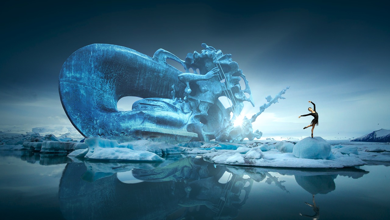 fantasy ice sculpture free photo