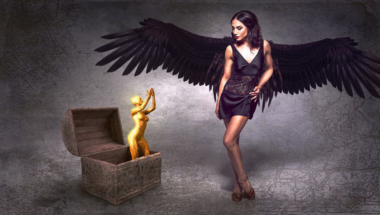 fantasy angel black free photo