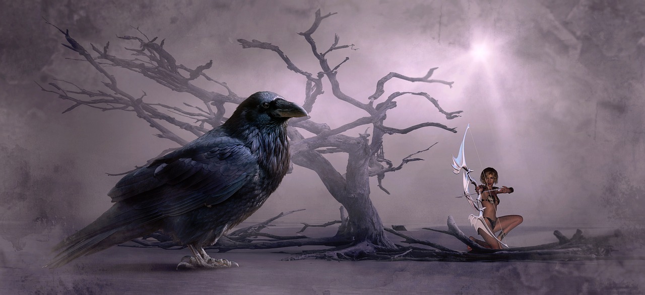 fantasy  crow  tree free photo