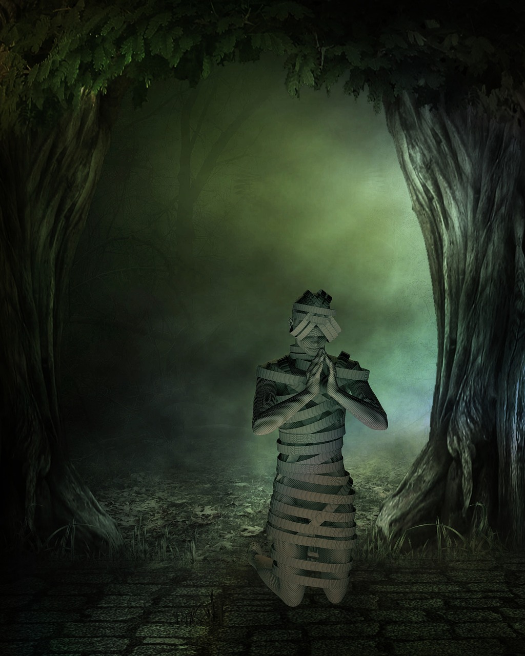 fantasy  mummy  forest free photo