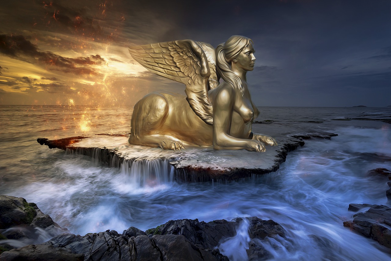 fantasy  dark  sphinx free photo