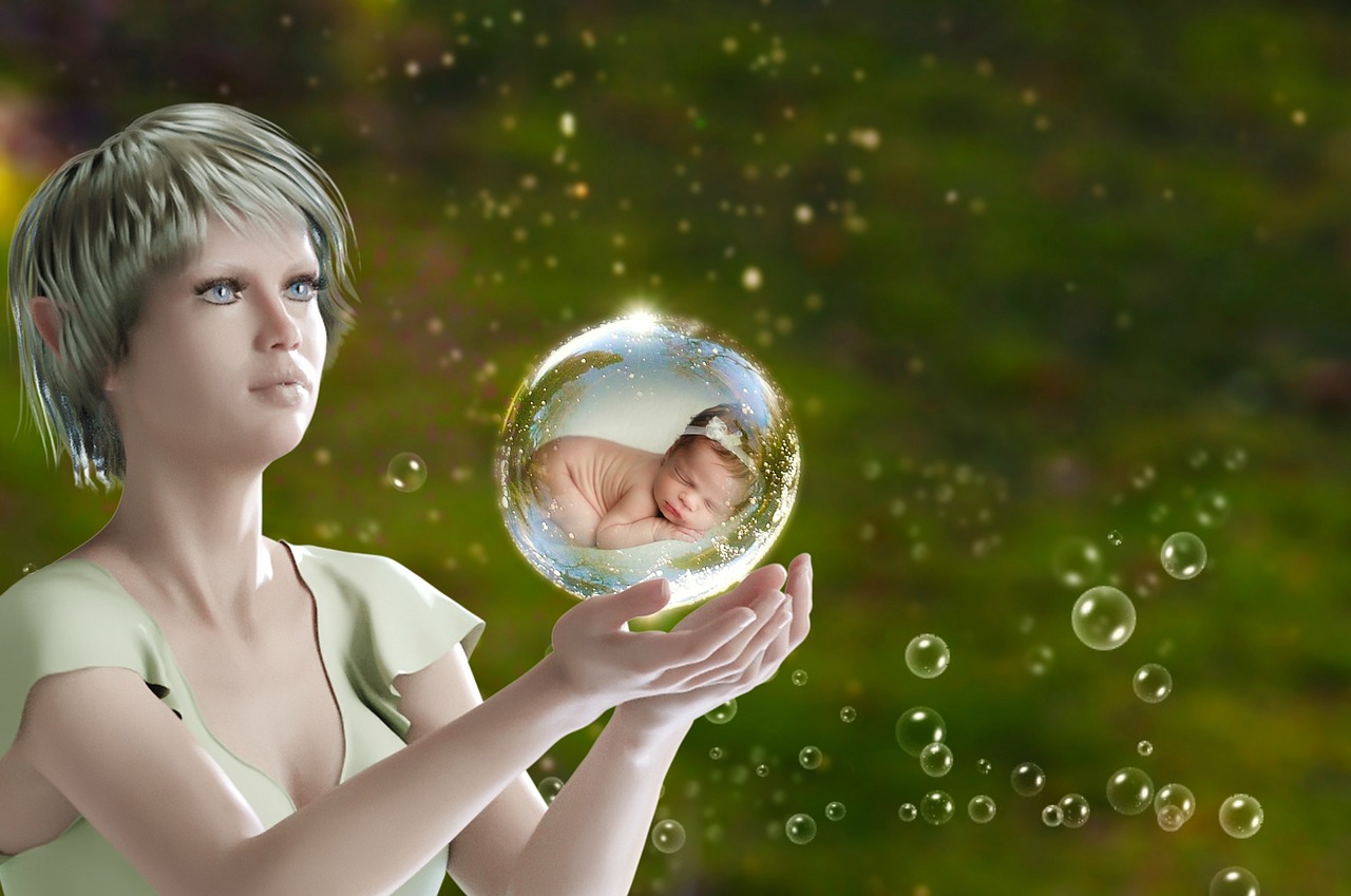 fantasy  elf  bubble free photo