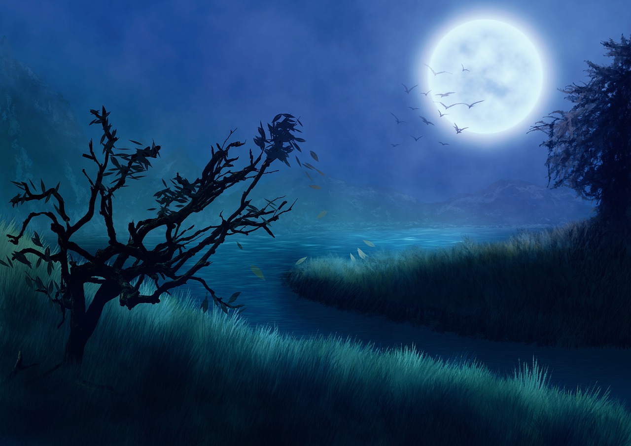 fantasy  background image  moon free photo