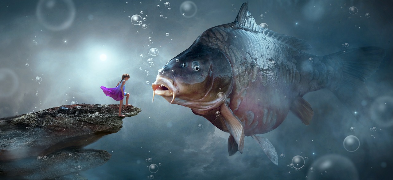 fantasy  carp  girl free photo