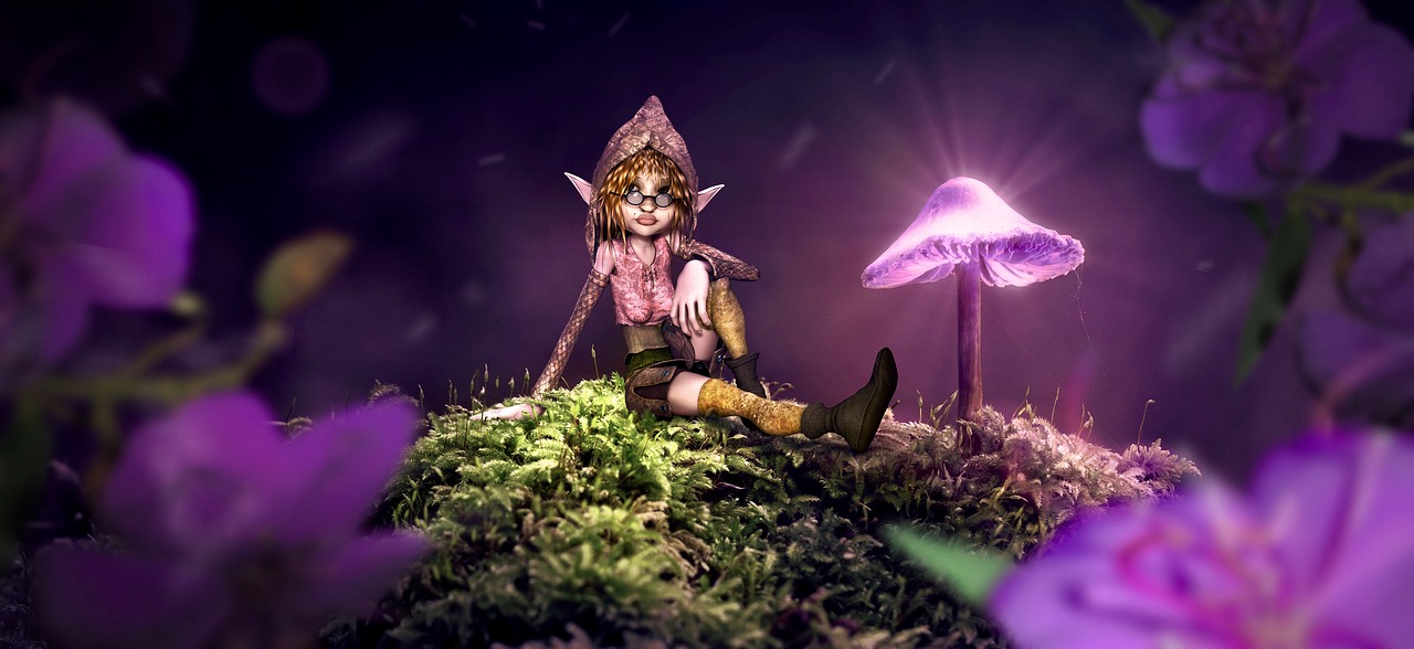 fantasy  mushroom  elf free photo