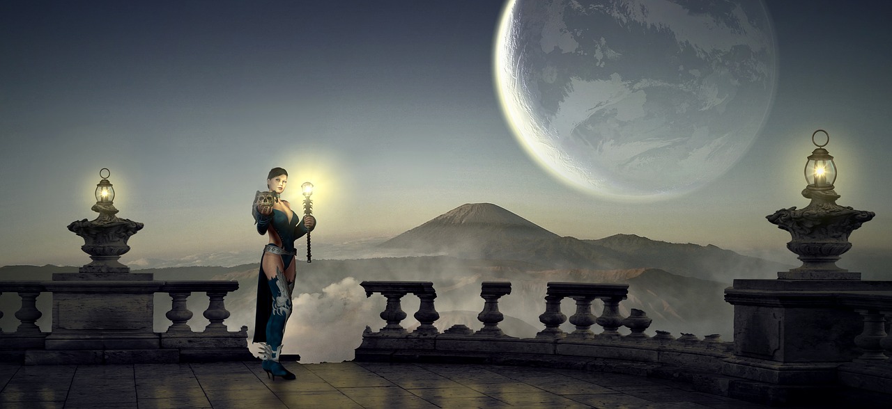 fantasy  amazone  moon free photo