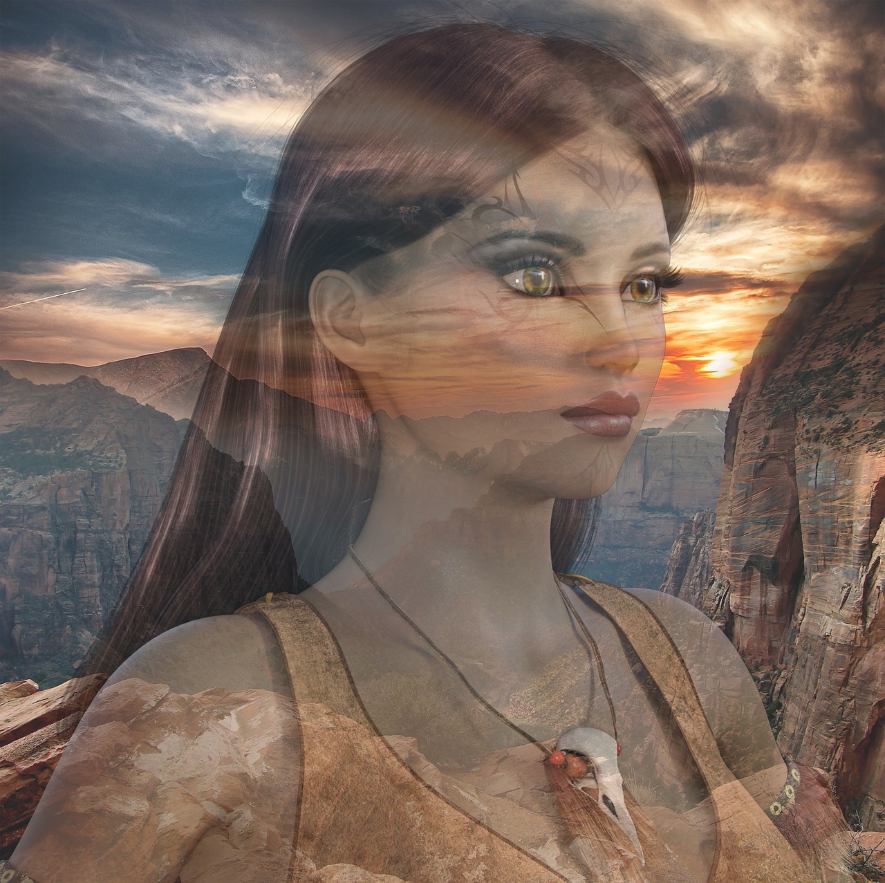 fantasy  women  landscape free photo