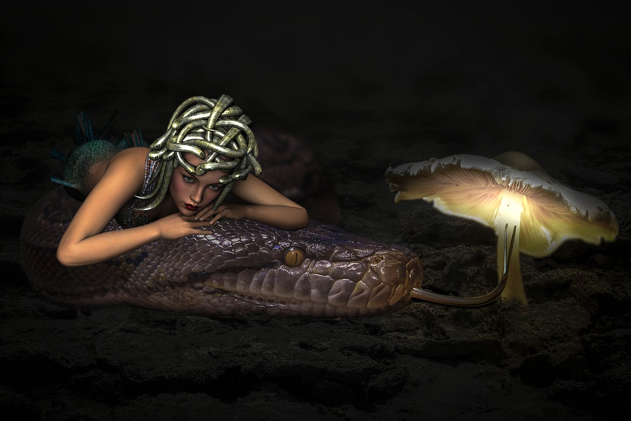 fantasy  medusa  snake free photo