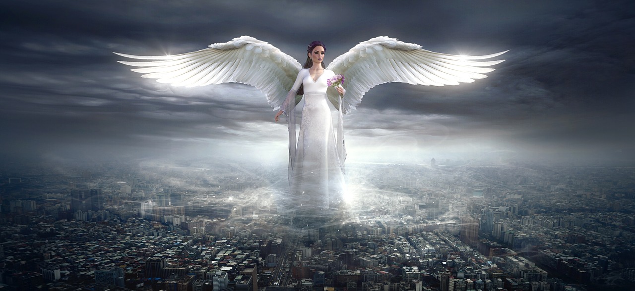 fantasy  angel  city free photo