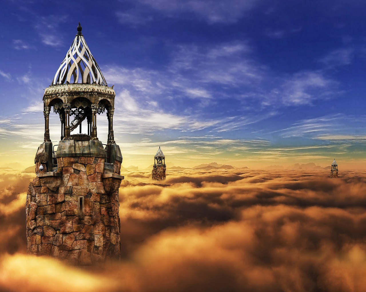 fantasy castle cloud free photo