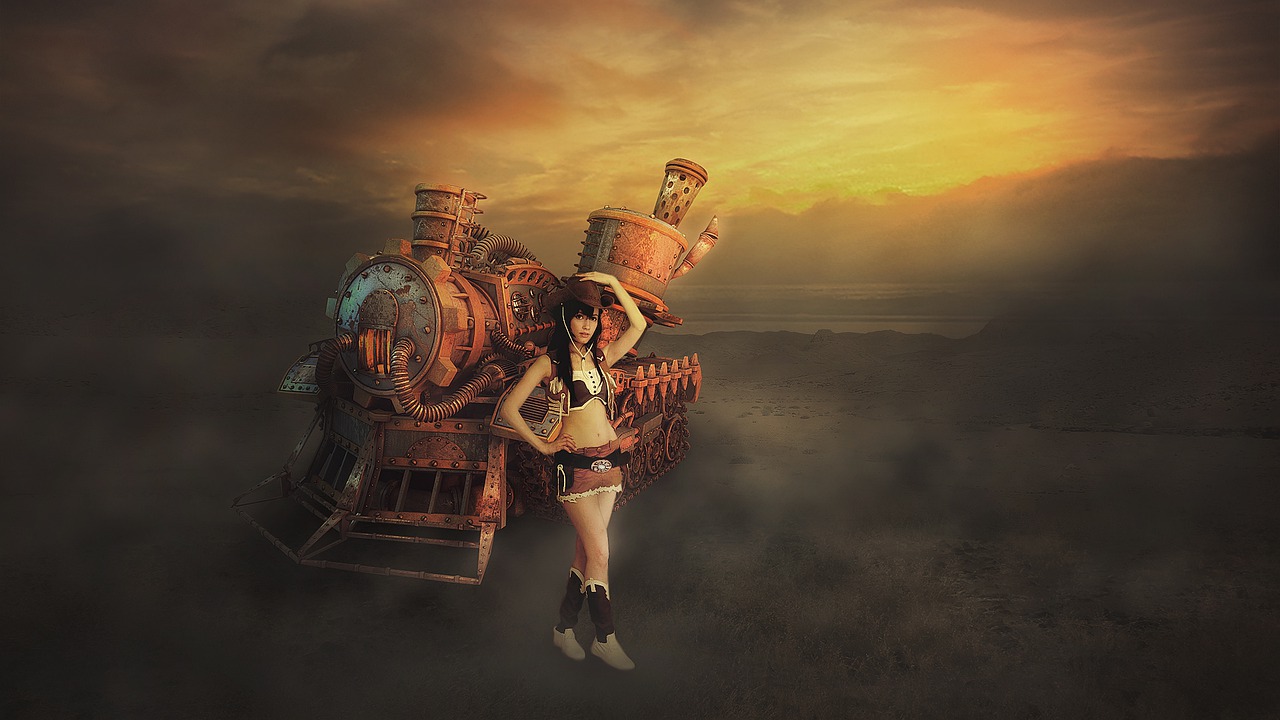 fantasy art girl train free photo