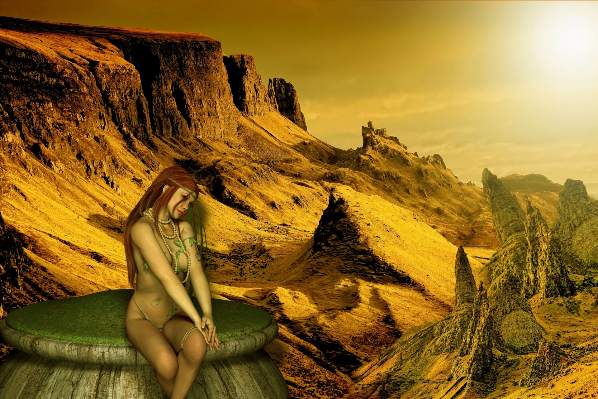 fantasy landscape dune free photo