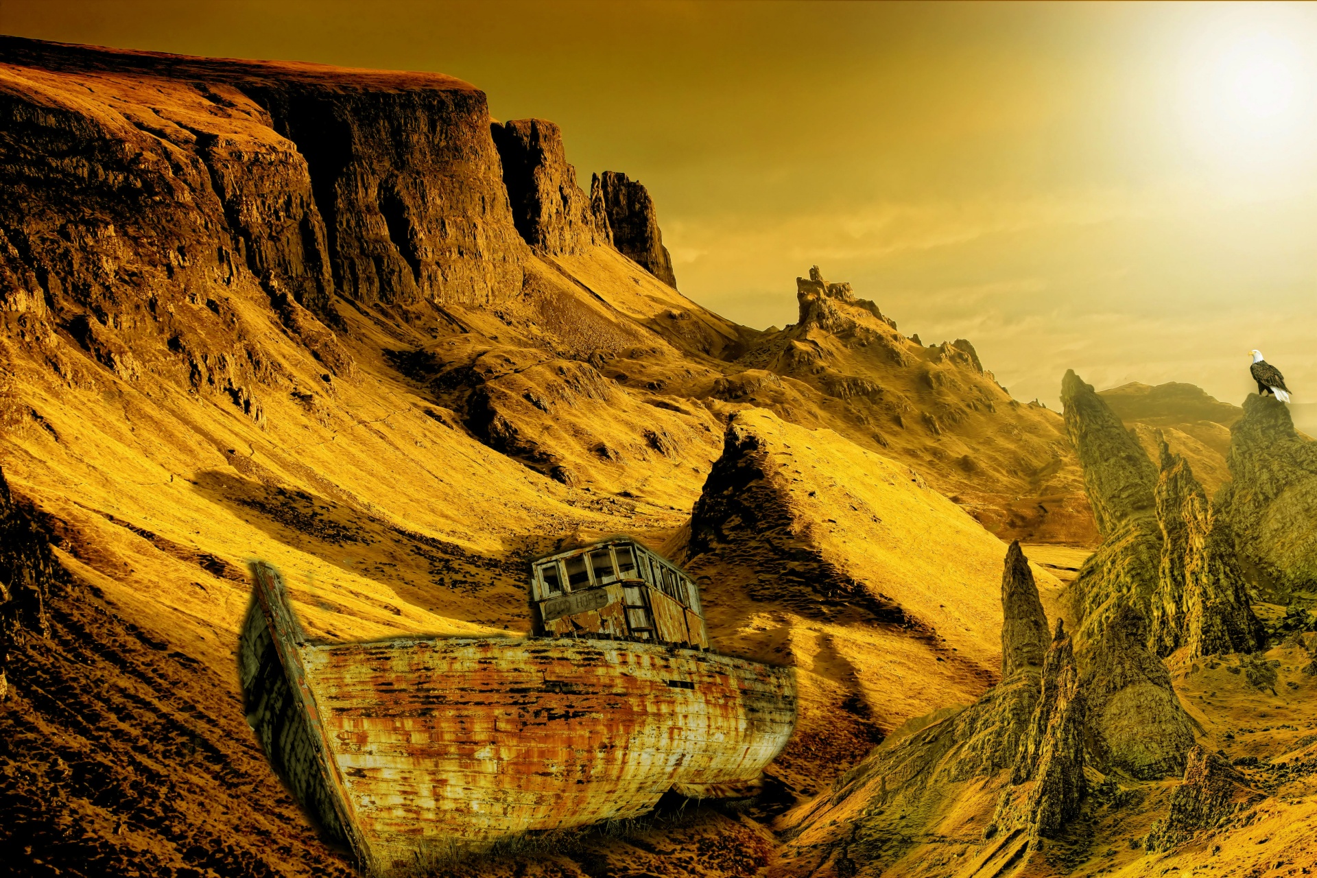 fantasy landscape dune free photo