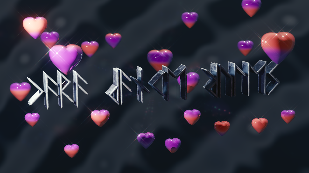 fantasy text hearts 3d art free photo