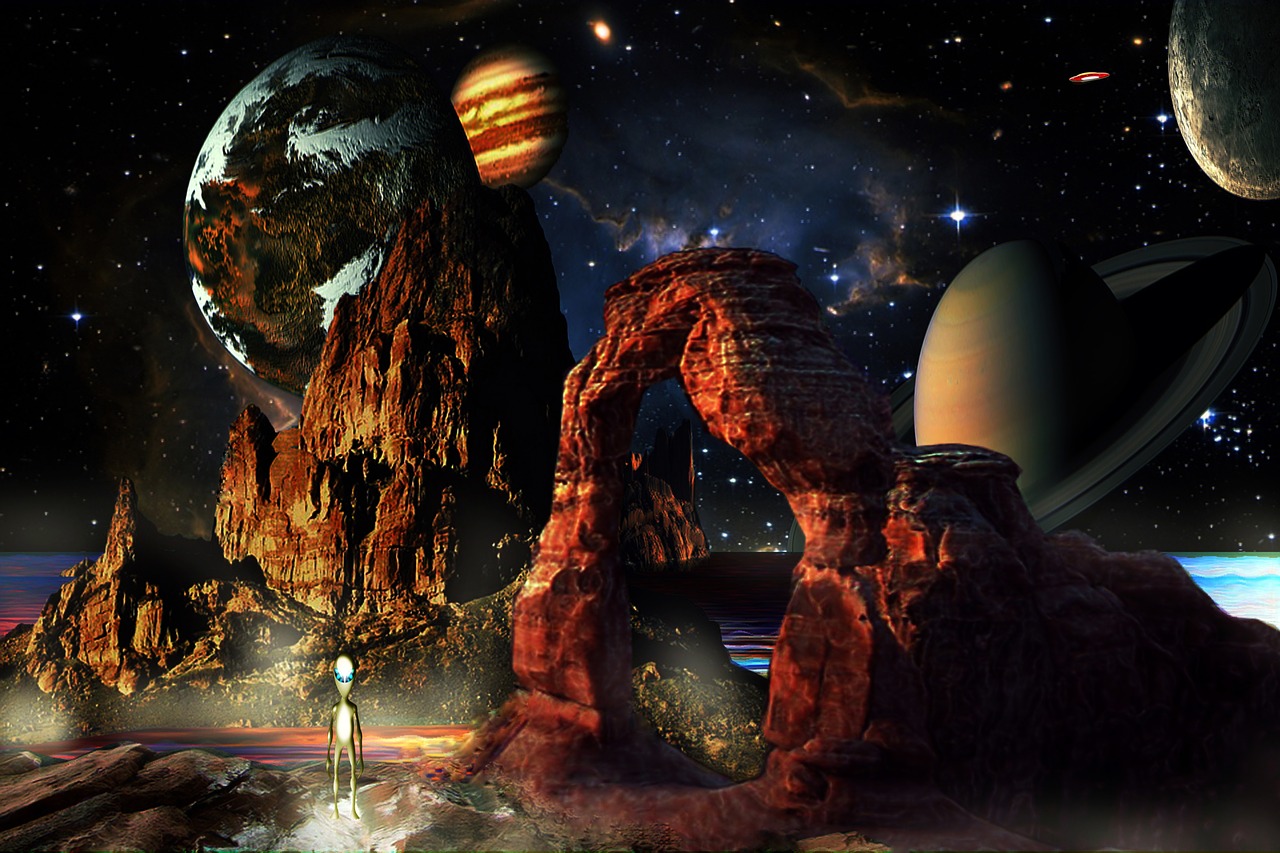 fantasy world space planets free photo