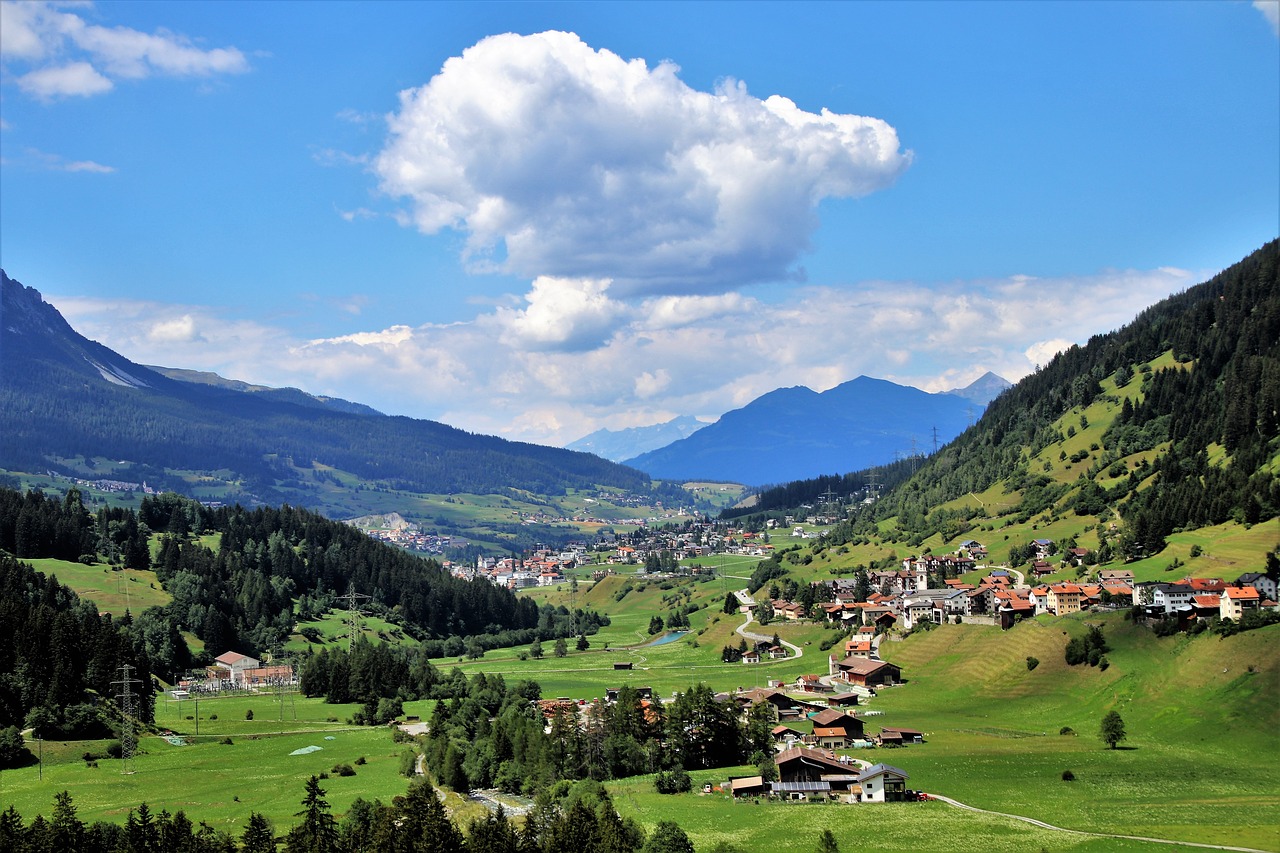 far view  the alps  mountains free photo