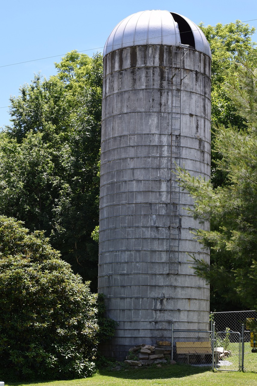 farm silo corn free photo