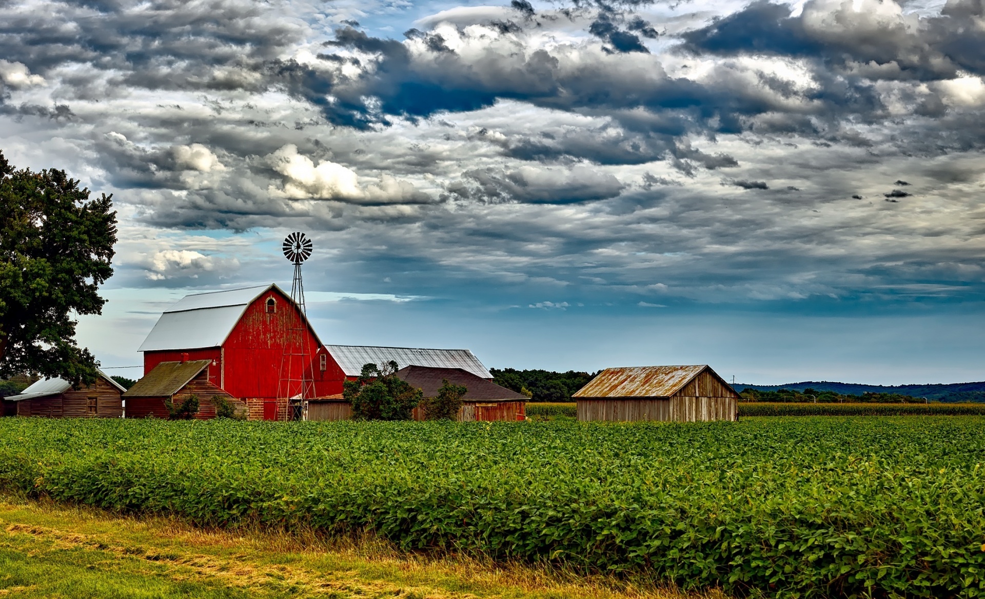 farm scenic landscape free photo