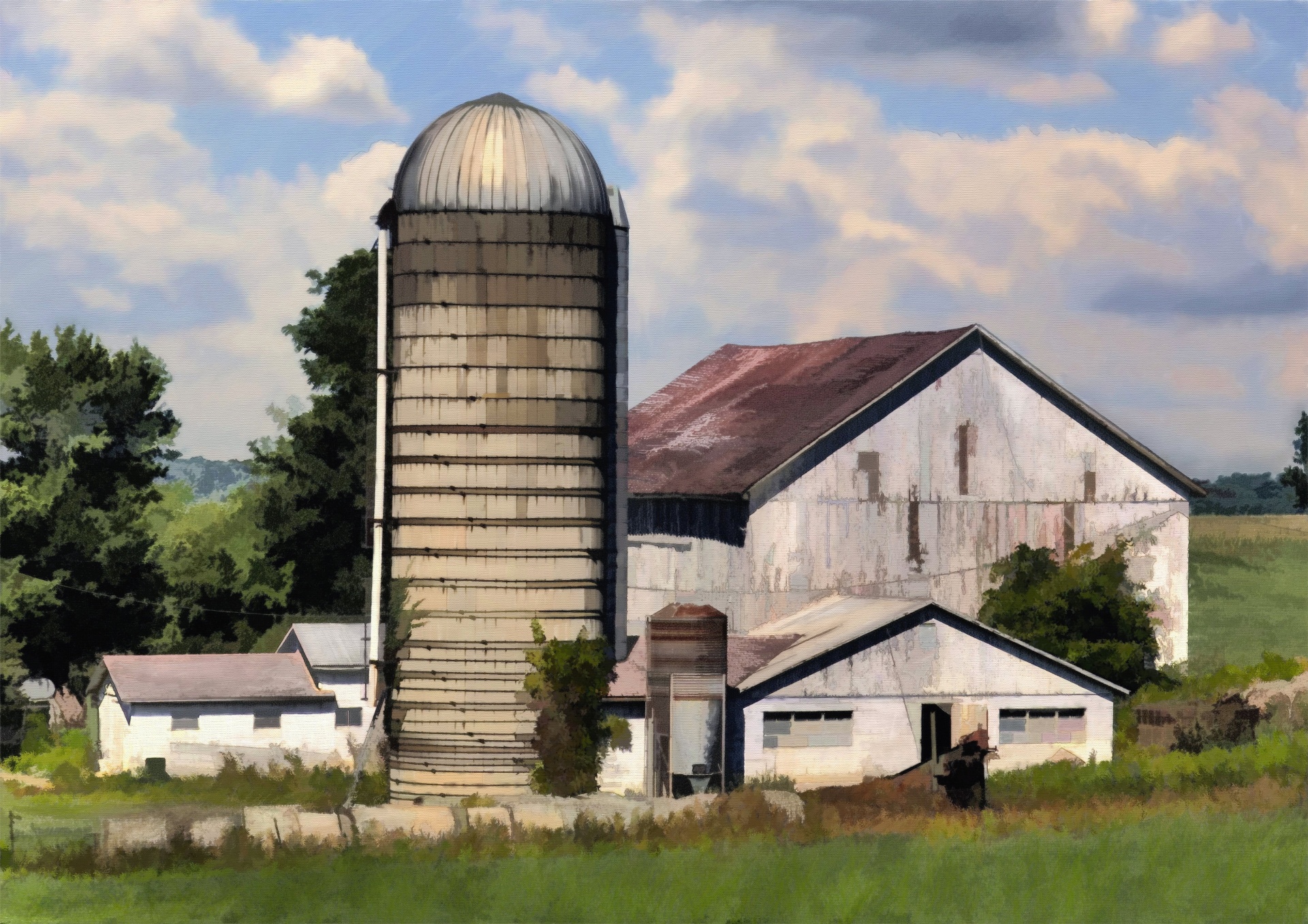 barn landscape farm free photo